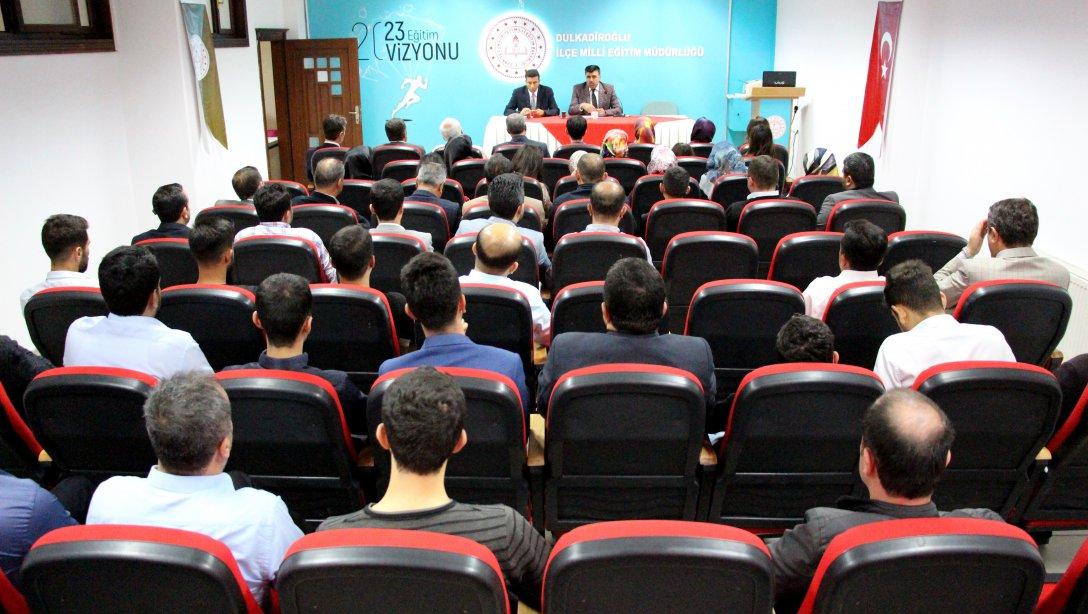 Dulkadiroğlu İlçe Milli Eğitim Müdürlüğü Kasım Ayı Personel İstişare Toplantısı